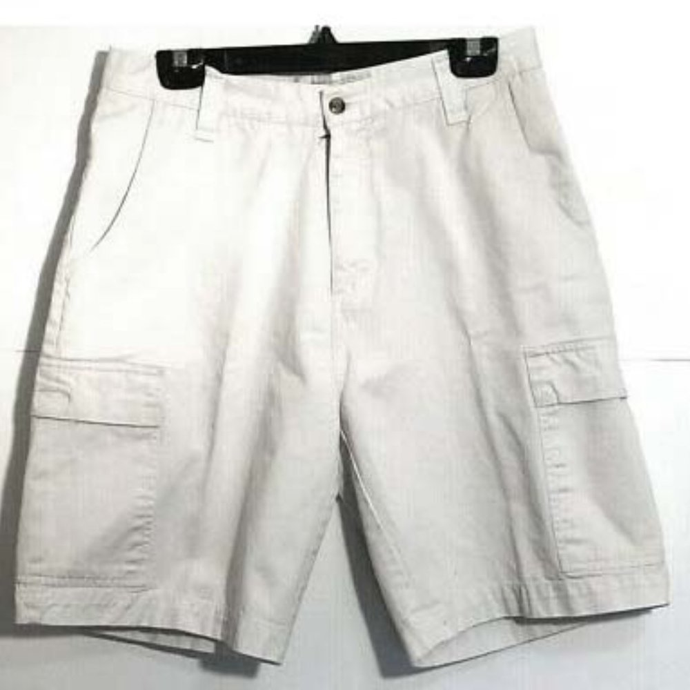 Mens Colorado Twill Flat Front Cargo Shorts Sz 32